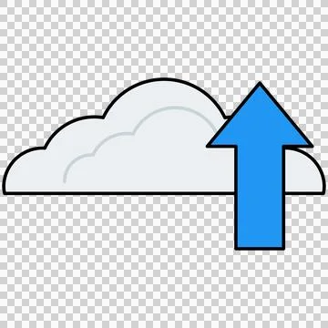 Cloud upload data Stock Illustration