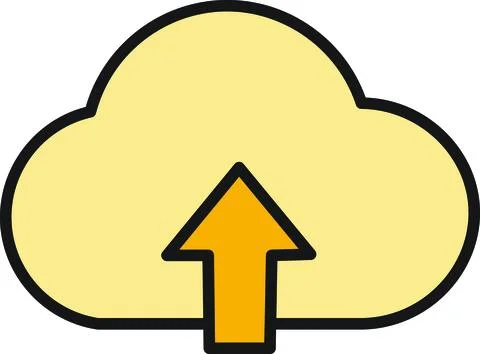 Cloud Upload Data Transfer Stock Illustration