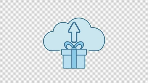 Cloud upload gift box 스톡 동영상 319219596