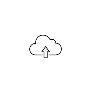 Cloud upload icon with arrow Stock Illustration