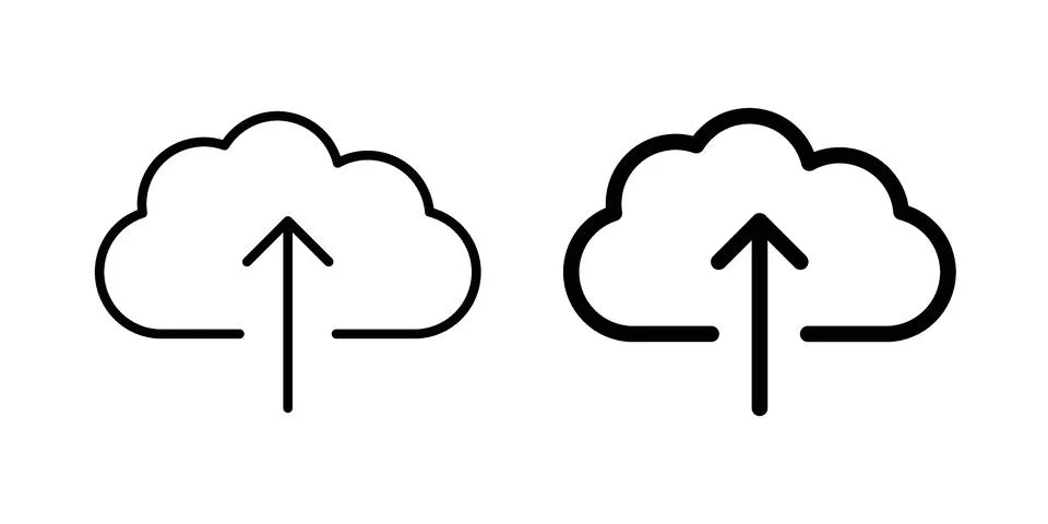 Cloud upload icon concept. best for web design Illustrazione stock
