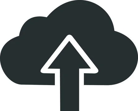 Cloud upload icon for data transfer Stock Illustration