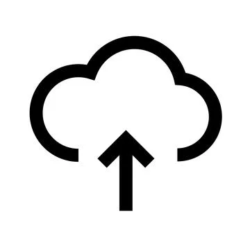 Cloud upload icon. Data transmission. Vector. Stock Illustration