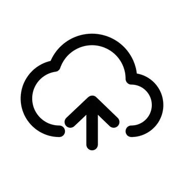 Cloud upload icon design in filled and outlined style Stock Illustration