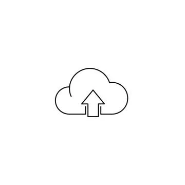 Cloud upload icon for file storage and data synchronization services 스톡 일러스트