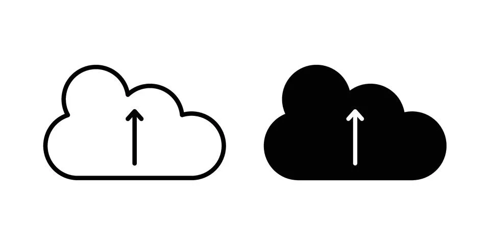 Cloud upload icon graphic element. web icon set Stock Illustration
