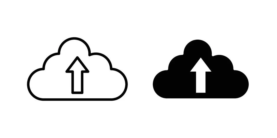Cloud upload icon graphic element. web icon set Stock Illustration