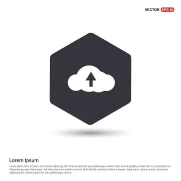 Cloud upload icon  Hexa White Background icon template イラスト素材