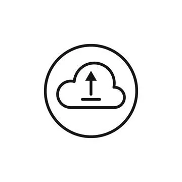 Cloud Upload Icon Ideal for Digital File Storage Stockillustratie