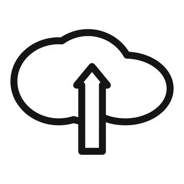 Cloud Upload Icon Ideal for Digital File Storage Stockillustratie