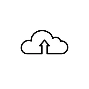 Cloud Upload Icon Ideal for Online Storage and Backup Stockillustratie