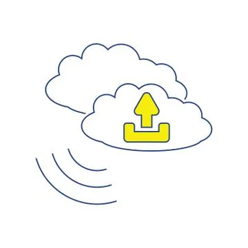 Cloud upload icon Stock Illustration