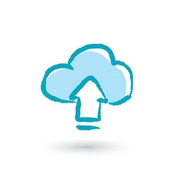 Cloud Upload Icon Stock Illustration