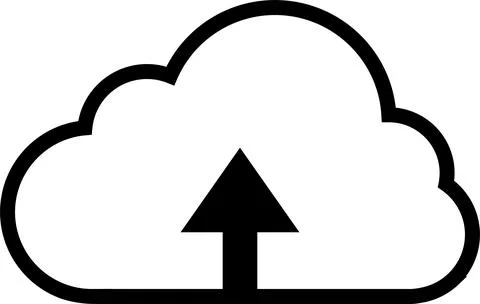 Cloud upload icon. Stock Illustration