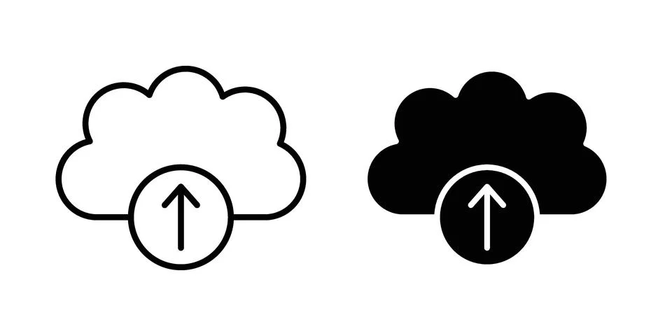 Cloud upload icon Illustration Eps10 for web or app イラスト素材
