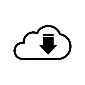 Cloud upload icon isolated on white background Stock Illustration