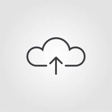 Cloud Upload icon. Simple element illustration. Cloud Upload pixel perfect icon Stock Illustration