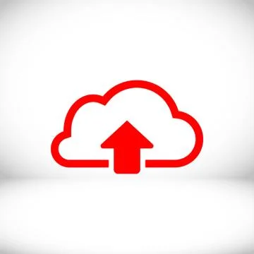 Cloud upload icon stock vector illustration flat design イラスト素材