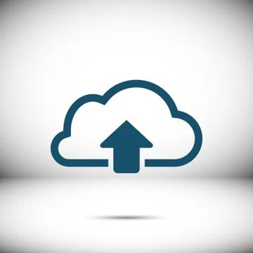 Cloud upload icon stock vector illustration flat design イラスト素材