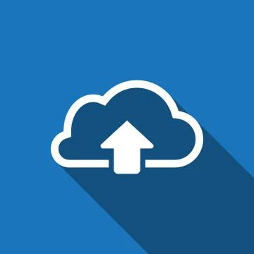 Cloud upload icon stock vector illustration flat design Stock Illustration