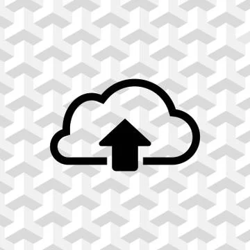 Cloud upload icon stock vector illustration flat design Stock Illustration