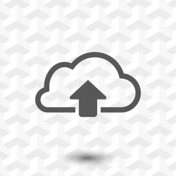 Cloud upload icon stock vector illustration flat design Stockillustratie