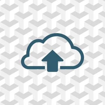Cloud upload icon stock vector illustration flat design イラスト素材