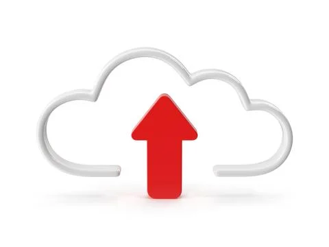 Cloud Upload Icon Symbol of Data Transfer and Storage イラスト素材