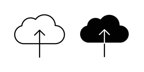 Cloud upload icon symbol. Flat Vector illustration 스톡 일러스트