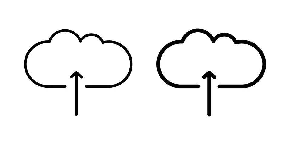 Cloud upload icon vector design illustrations Stock Illustration