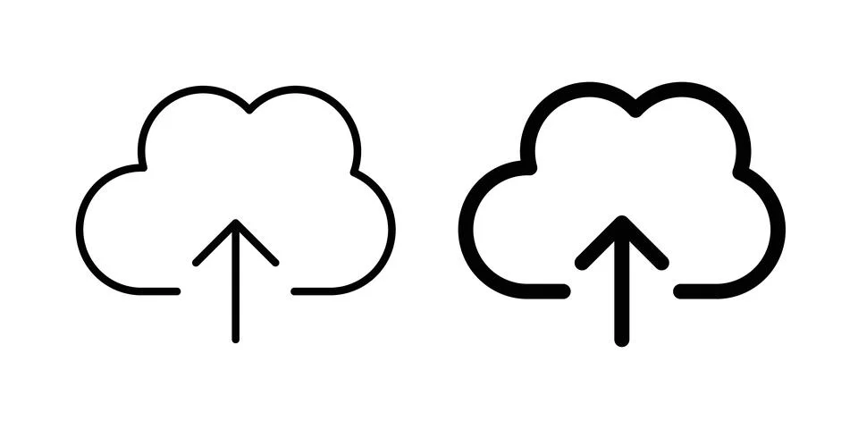 Cloud upload icon vector editable eps10 Illustrazione stock