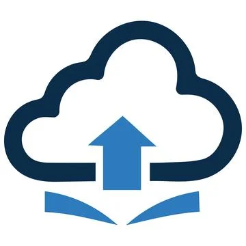Cloud upload icon, vector graphics Stock Illustration