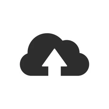 Cloud upload icon. Vector illustration. Flat design. Stock Illustration