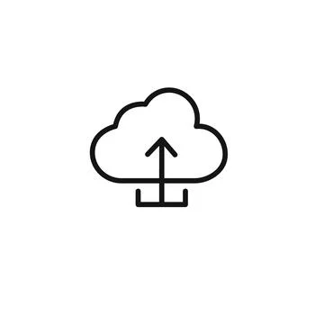 Cloud upload icon vector set collection for web Illustrazione stock