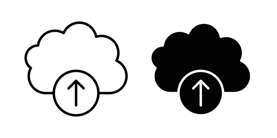 Cloud upload icon vector symbol graphics 스톡 일러스트