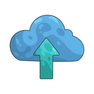 Cloud upload illustration イラスト素材