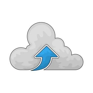 Cloud upload illustration Stock Illustration