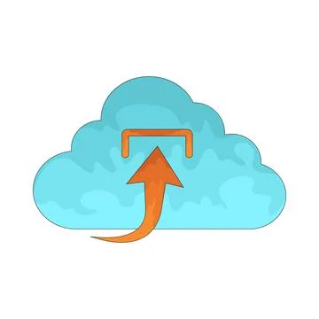 Cloud upload illustration Stock Illustration