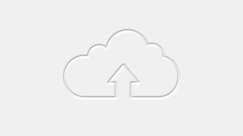 Cloud upload line icon on white background. 4K Stock Footage 156133218