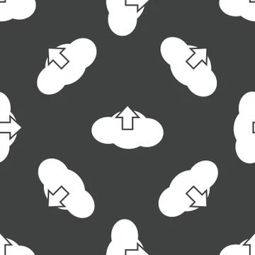 Cloud upload pattern Illustrazione stock
