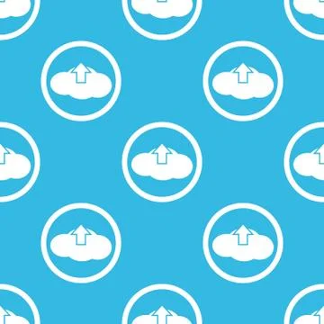 Cloud upload sign blue pattern 스톡 일러스트