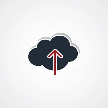 Cloud upload sign theme Stock-Illustration