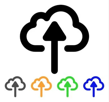 Cloud Upload Stroke Icon Illustrazione stock