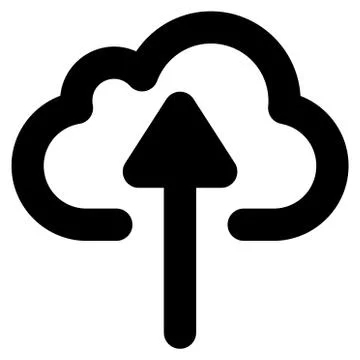 Cloud Upload Stroke Vector Icon Illustrazione stock