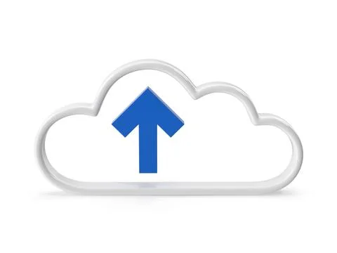 Cloud Upload Symbol of Data Transfer and Cloud Storage 스톡 일러스트