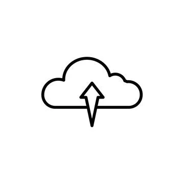Cloud Upload Symbol Icon for Data Backup and Storage Solutions Stock Illustration