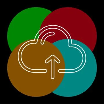 Cloud Upload vector icon Stock Illustration