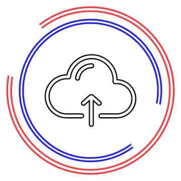 Cloud Upload vector icon Stock Illustration