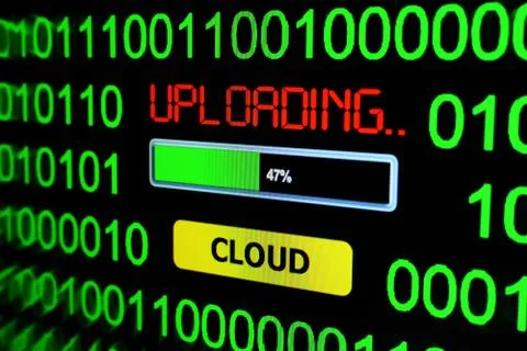 Cloud uploading Illustrazione stock