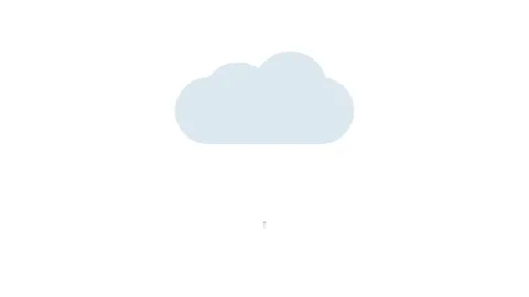 A cloud with an upward-pointing arrow, symbolizing growth or improvement. Stock Footage 333909502